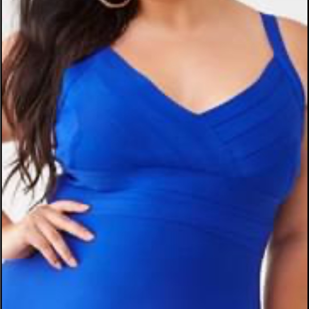 Womens Royal Blue Material 95% Polyester 5% Spandex Hand wash cold Dry Flat.